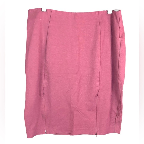Lane Bryant Maroon Mini Skirt with Zipper Accents (Size 14) - Picture 1 of 2